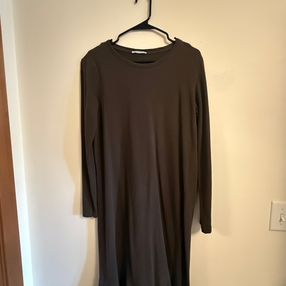 Zara Long Sleeve Dress in Deep Brown